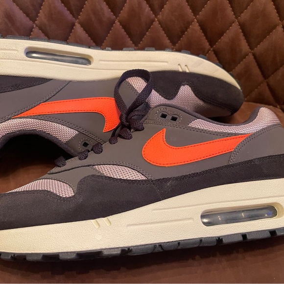 Men's Nike Air Max Sneakers - Gray and Orange - Picture 6 of 13